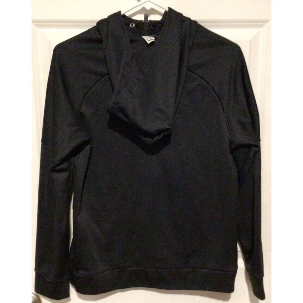 Adidas CLIMAWARM Black 1/2 Zip Jacket Size S Snap Neck Kangaroo Pocket